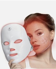 Led Light Therapy Mask, 7 Color Led Face Mask Light Therapy, Red Light Face Mask