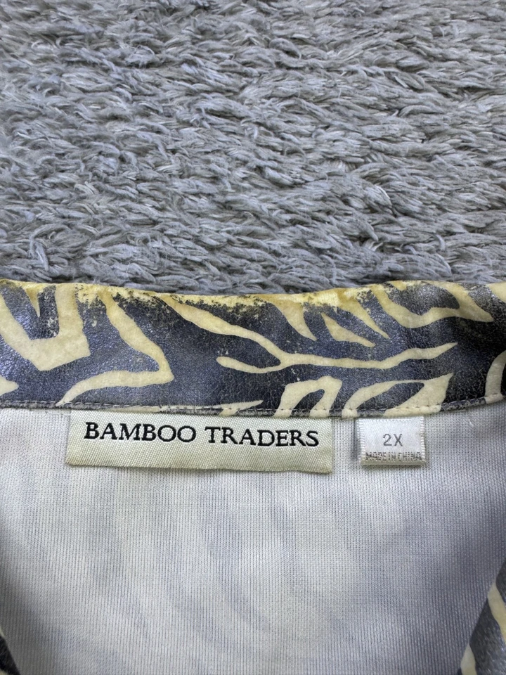 Chaqueta Bamboo Traders Mujer 2X Metálica Estampado Cebra Camionero Abrigo Mob Wives Y2K Foto 3 de 4