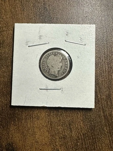 1911 Barber Dime Circulated Silver