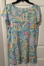 Lilly Pulitzer Women’s Large Marlowe Sea Salt & Sun Pima Cotton Dress