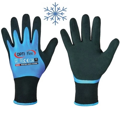OPTIFLEX AQUA GUARD Winterhandschuhe gefütterte Thermohandschuhe Arbeitshandschuhe Latex