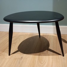 Ercol  Factory Black Pebble Side Table - medium -  no label