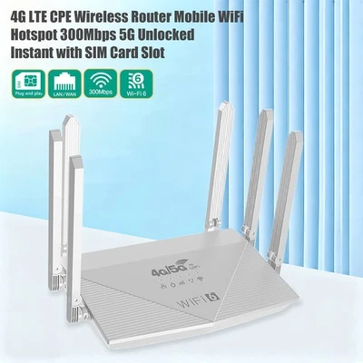 4G Wireless Router WiFi6 CPE LTE 300Mbps Wireless Internet mit Akku Set - Bild 1 von 4