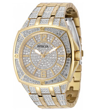 Invicta Celestial Lux Men's 43mm Gold Pave 407 Crystals Quartz Watch 50327