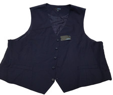 Murano Men's Polyester Blend Suit Vest Navy Size-LT