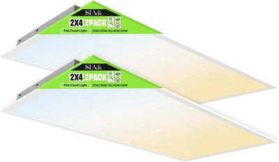 Adjustable 2X4 LED Flat Panel Light 25-50W Dimmable for Office & Garage