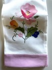 Vintage Linen Hand Tea Towels (2) & Bread Basket Linen Appliqué Embroidery — photo 10