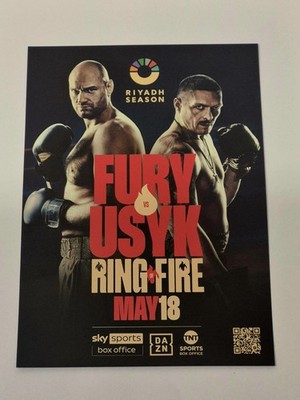 Tyson Fury Vs Oleksandr Usyk Promo Flyer 2024 Boxen Memorabilia (selten)