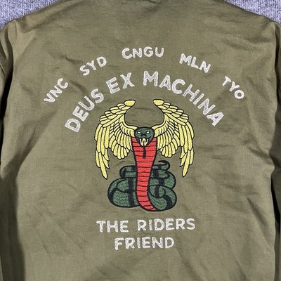 Deus Ex Machina Green Snake Souvenir Jacket Mens 3XL Biker