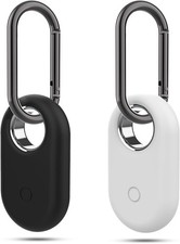 Compatible with Samsung Galaxy SmartTag2 Case Holder, Silicone black white