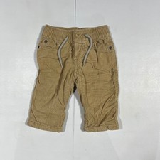 Baby Gap Tan Corduroy Lined Pants 3-6 Months Khaki Drawstring Elastic Waist