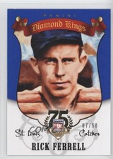 2014 Panini Hall of Fame Diamond Kings Blue 7/50 Rick Ferrell #58 HOF k2f