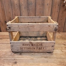 alte Bierkiste Hans Knecht Oettingen Bayern Holz Bierkasten Holzkiste