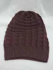 Slouch Hat Winter Baggy Ski Beanie Floppy Stocking Chocolat Brown Knit Women Men