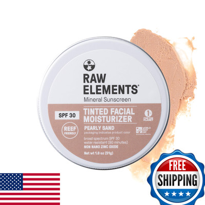 Raw Elements Raw Element Ultra-Moisturizing Tinted Face Cream Non Toxic Mineral