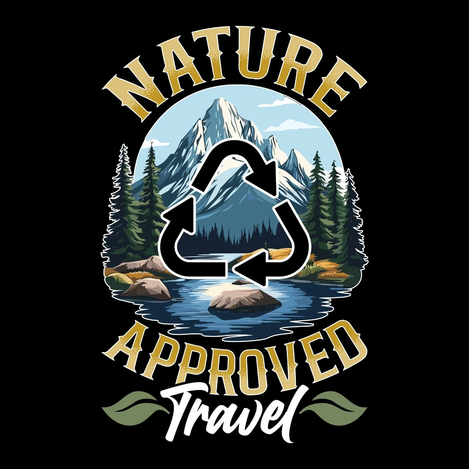 Nature Approved Travel Unisex T-Shirt Eco Friendly Hiking Mountain Outdoors Tee