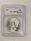 1922 Peace $1 Dollar IGC Certified MS62 - FREE SHIPPING!