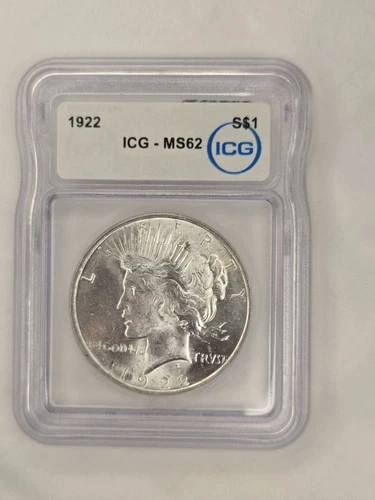 1922 Peace $1 Dollar IGC Certified MS62 - FREE SHIPPING!