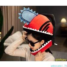 Pochita Chainsaw Man Headgear - Anime Plush Cosplay Headpiece Hug Pillow Hat