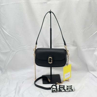 Marc Jacobs Womens The Pebble Clover Shoulder Bag Leather Black