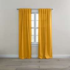 BrylaneHome Poly Cotton Canvas Back-Tab Panel