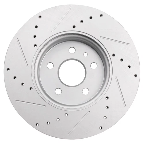 New Front Performance Drilled Slotted Brake Rotor Set For 2013-2022 Buick Chevy - Picture 5 of 6