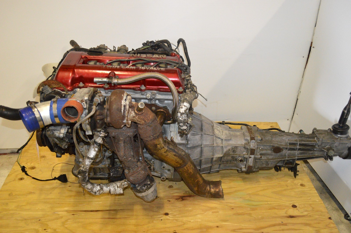 NISSAN SILVIA S13 SR20DET JDM MOTOR 2.0L TURBO RED TOP ENGINE 5SP