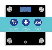 NEW WW Digital Glass Scale by Conair   Large LCD   400 lb Capacity Black Sleek