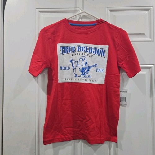 TRUE RELIGION Short Sleeve Graphic Logo T Shirt Tee Youth Boys M 10-12 NWT