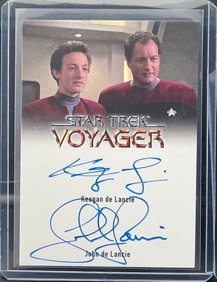 2026 Rittenhouse Star Trek Voyager Archives Keegan John De Lancie Autograph Dual