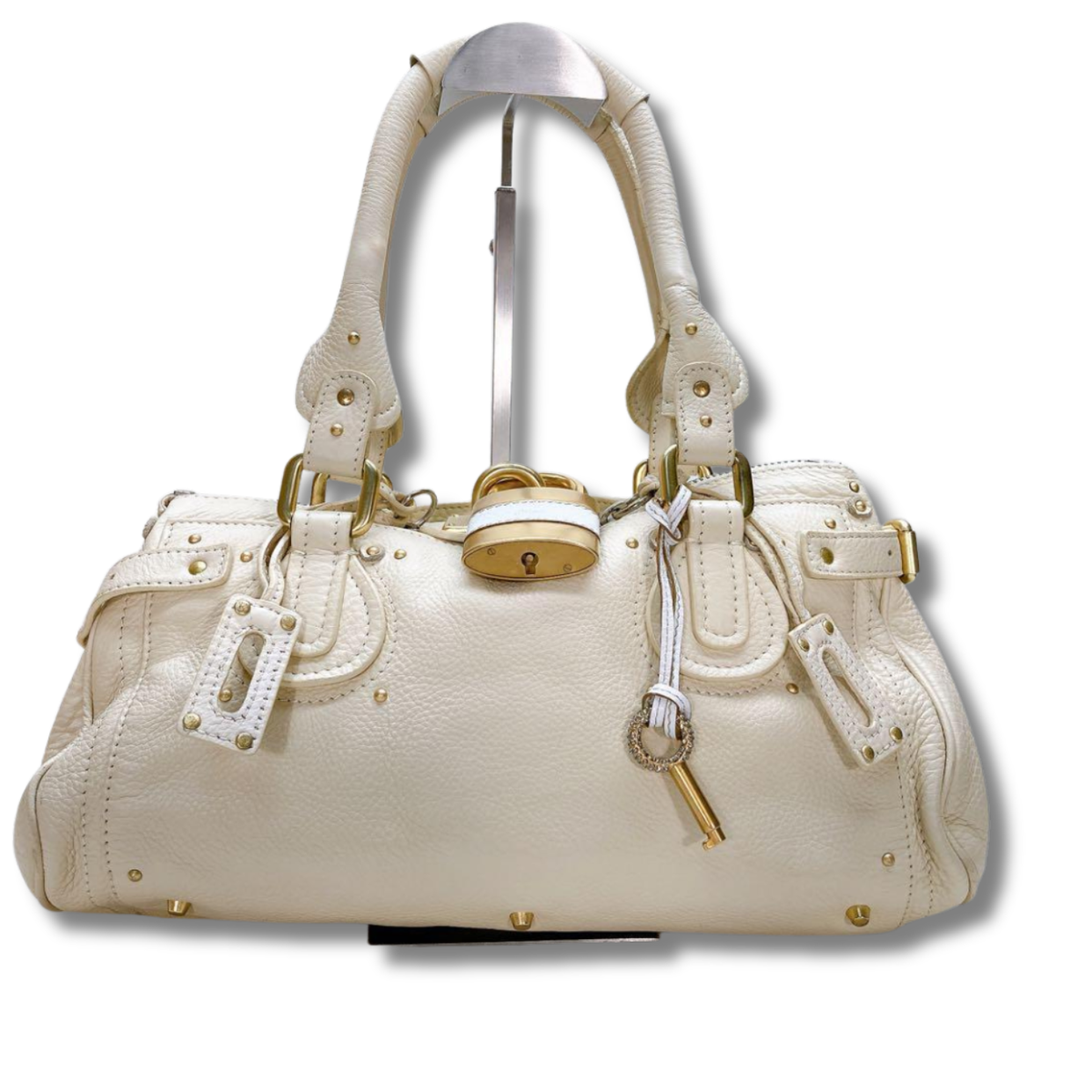 Chloe Paddington Handbag White color Vintage Y2K Tote Bag 21cm