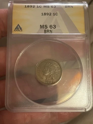 1892 Indian cent  choice uncirculated MS63 RB