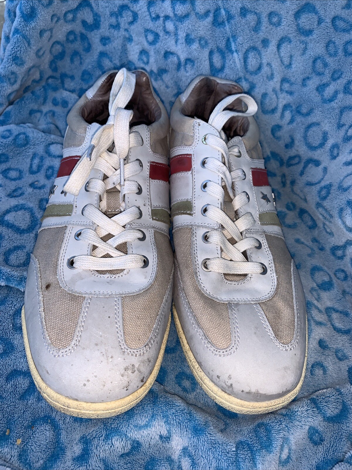 PANTOFOLA D’ORO Scarpa da sneaker da calcio casual Pantofola d'Oro taglia 12 marrone chiaro made in Italy GUC (18)