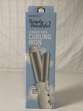 Vivitar Simply Beautiful Ceramic Mini Curling Iron 1  Barrel Travel Large Curls
