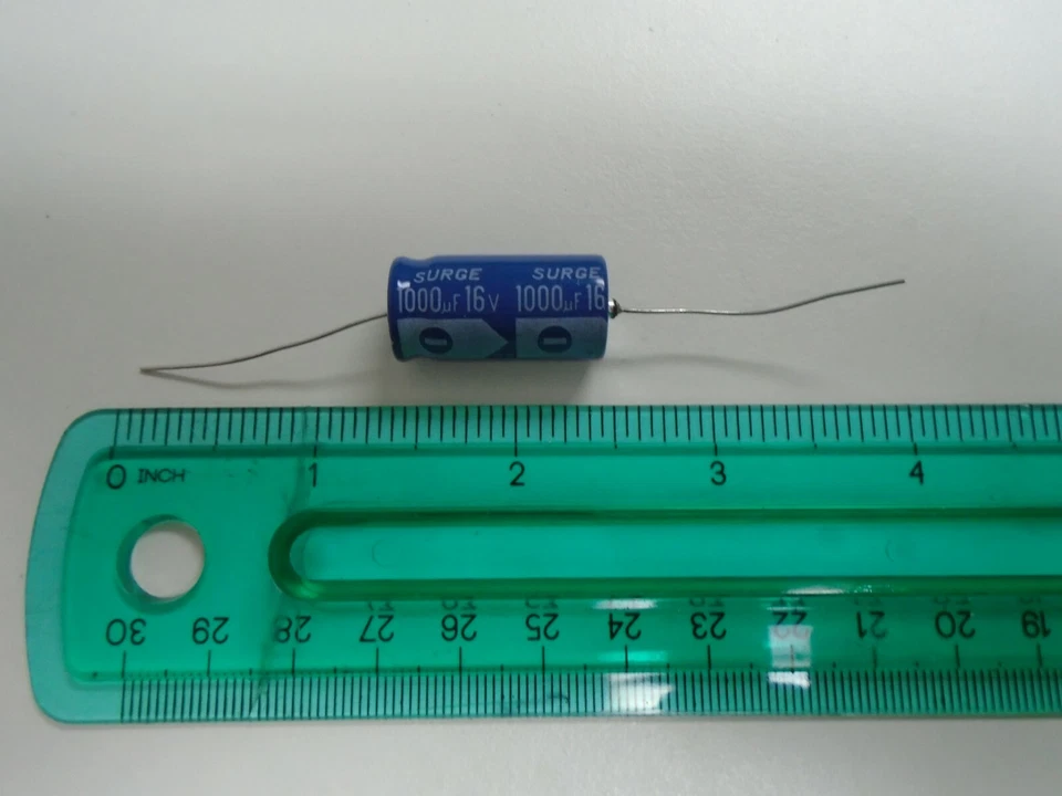 Condensador Surge marca 1000 mF 1000 uF 16v vx axial Corea 85C por unidad Foto 2 de 2