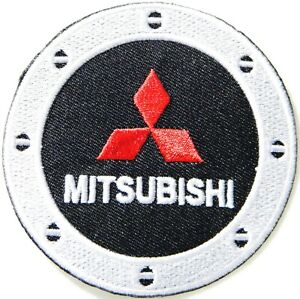 2x MITSUBICHI motor sport automobile Logo Brodé Patch Iron On Sew Applique