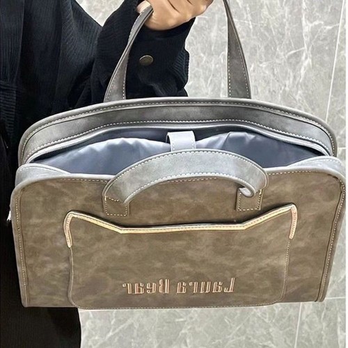 PU Leather Laptop Sleeve Large Capacity Computer Protective Case - Bild 7 von 18