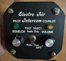 Electro Air Intercom Private Aircraft unit Pilot / Co-Pilot - Arroyo Grande, CA