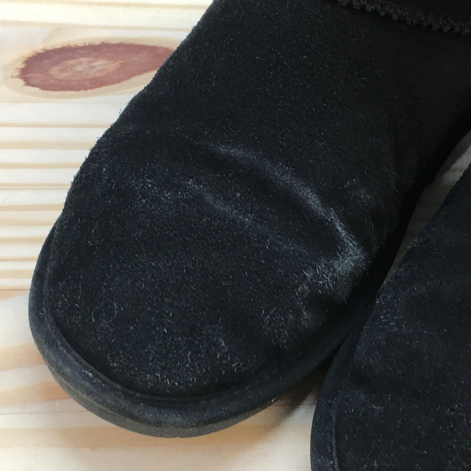 Bearpaw Botas Mujer 8 Abigail Medio Pantorrilla Piel de Oveja Botas de Invierno Negro Gamuza Foto 4 de 4