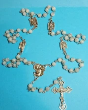 Angel Rosary Archangel Medals Michael Gabriel Raphael Uriel 6mm Glass Beads 21"