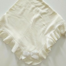 Gorgeous FAO Schwarz off white blanket New baby shower unisex boy girl