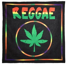 Bandana - Reggae Leaf - 21" x 21" - Cotton