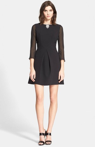 TED BAKER black embellished necklace 