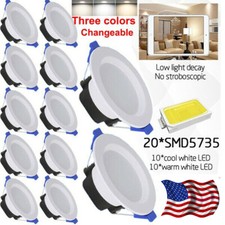 12 Pack 7W LED Downlight Dimmable Ceiling Light Recessed Panel Light AC85-265V