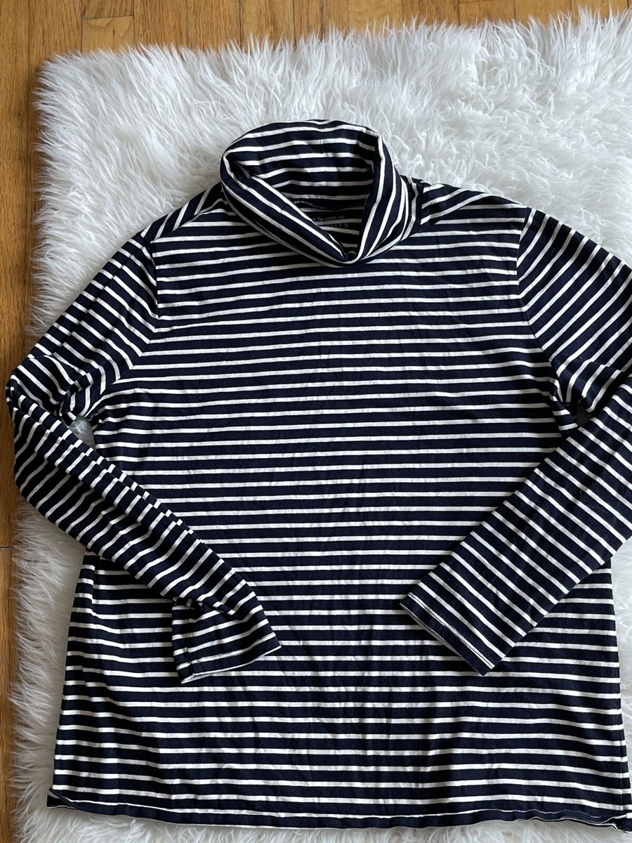Striped turtleneck plus size outlet