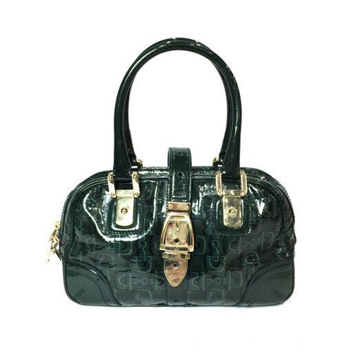 Gucci Patent Leather Handbag 145772 Green From Japan 011 6226749