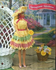 NEW SPRINGTIME SUNDRESS FASHION DOLL ANNIE'S CROCHET PATTERN INSTRUCTIONS