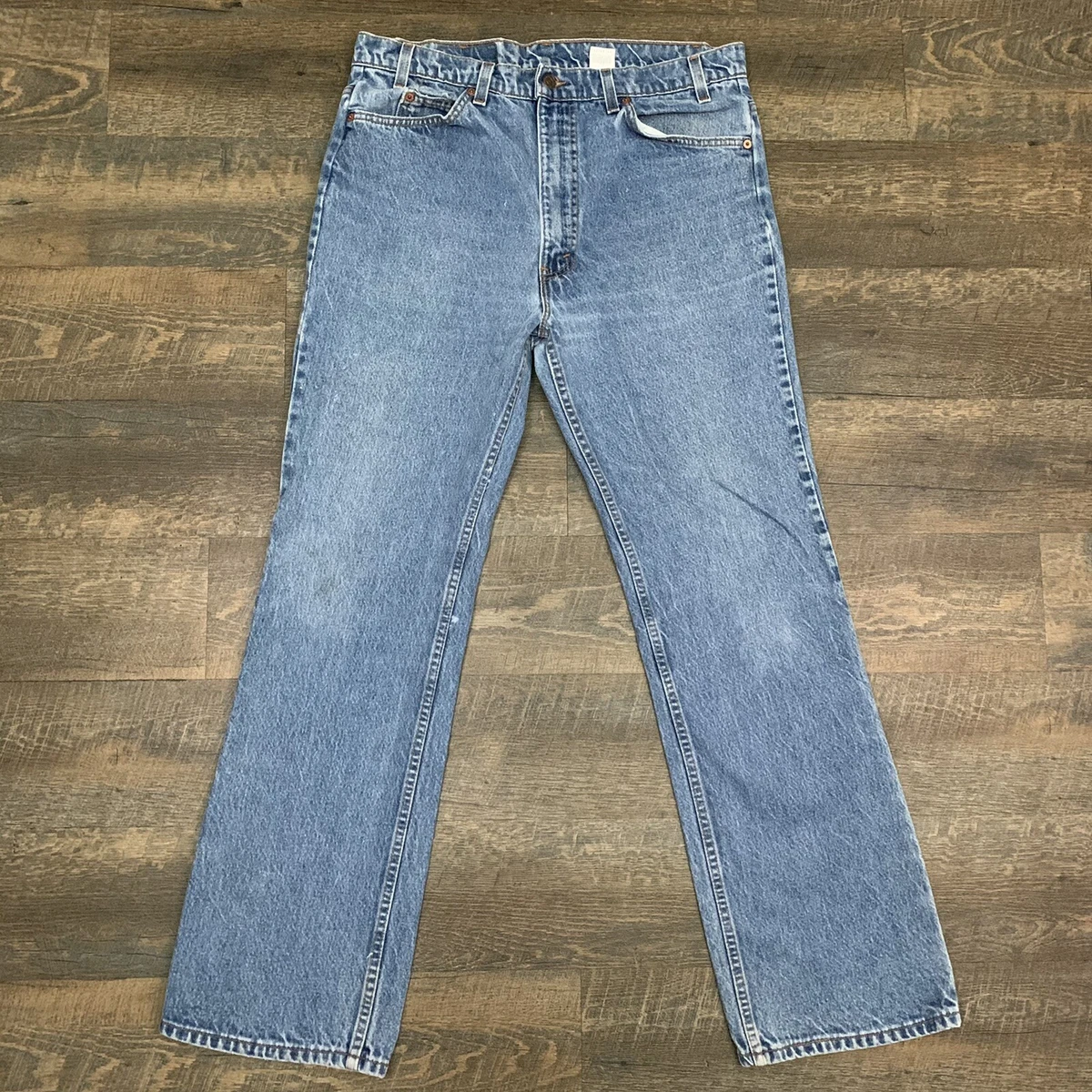 LEVIS 517 - Vtg 70s-80s Bootcut Light Wash Orange Tab Blue Jeans