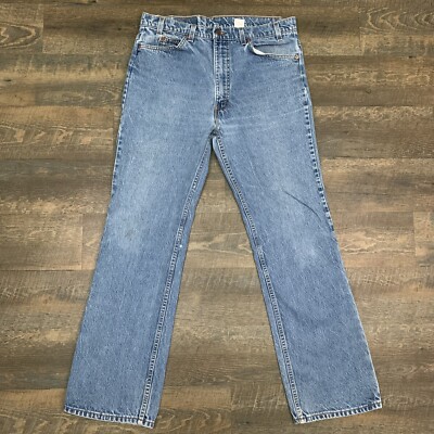 LEVIS 517 - Vtg 70s-80s Bootcut Light Wash Orange Tab Blue Jeans