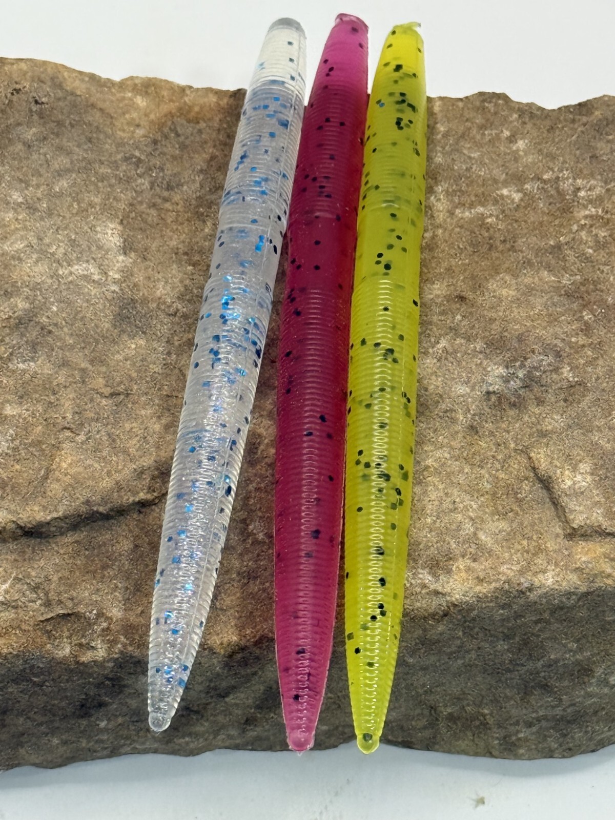 30ct, 5in Stickbaits, 3 Custom colors Bass lure, soft plastic lot - Image 10